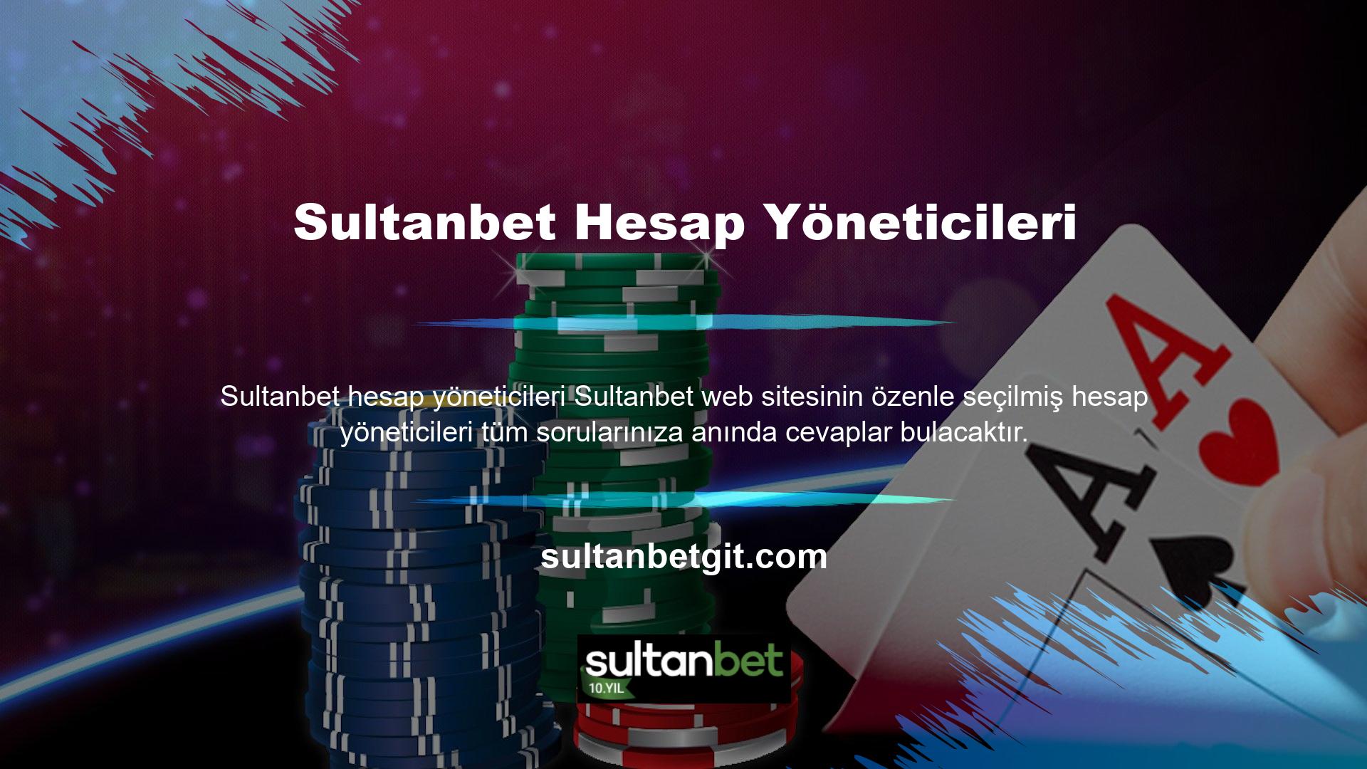 Tam bir Sultanbet müşteri hizmeti sunmak için, müşteri temsilcilerimiz web sitesine eklenen özellikler hakkında tam olarak eğitilecek ve bilgilendirilecektir